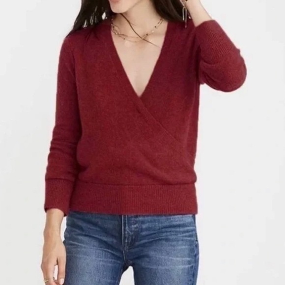 Madewell Sweaters - Madewell Wrap Front Pullover Sweater Size XXL